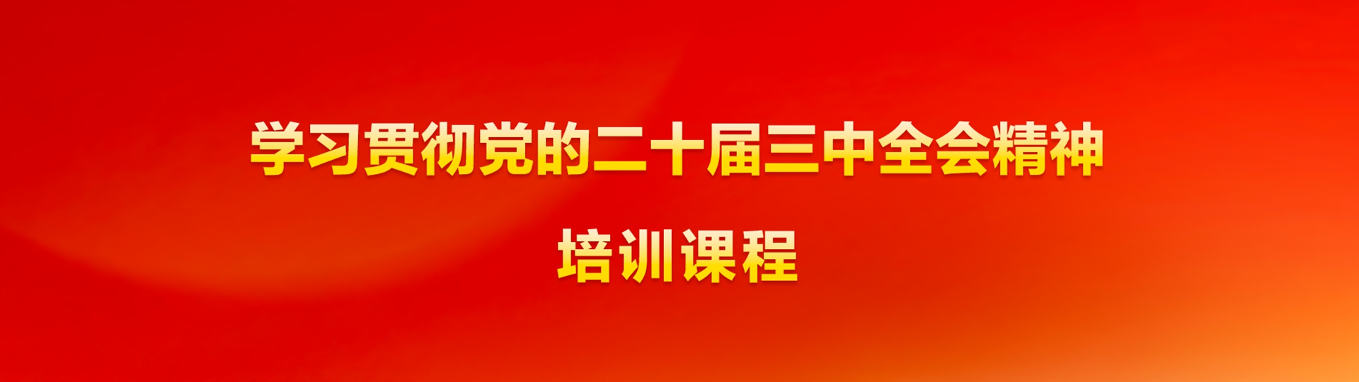 学习贯彻党的二十届三中全会精神培训课程